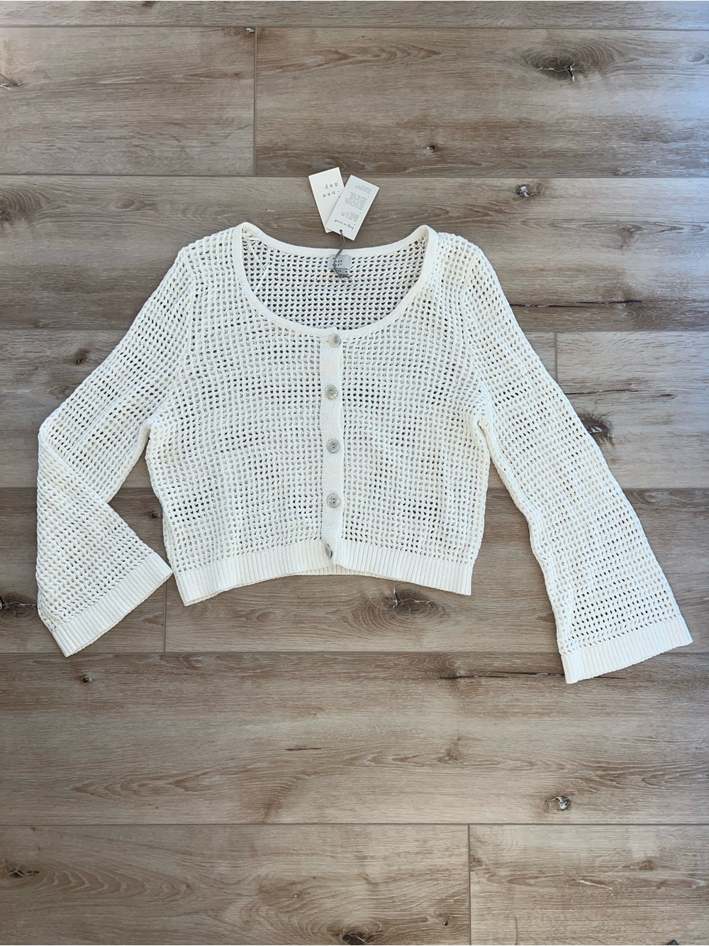 NWT New Day crochet knit cardigan